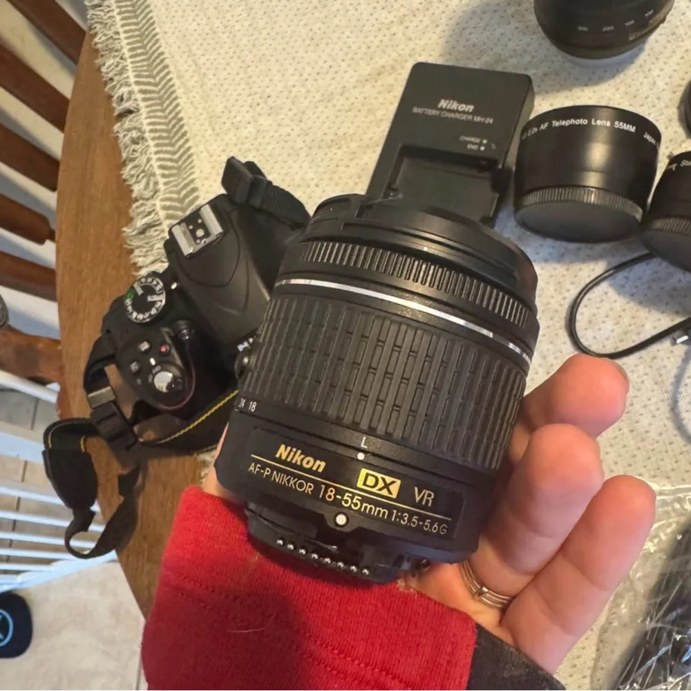 Nikon Black DSLR Camera Set with Accessories